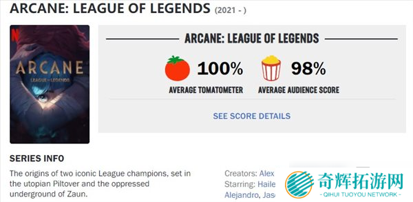 《LOL双城之战》豆瓣9.2分 IMDb评分9.4，口碑大爆