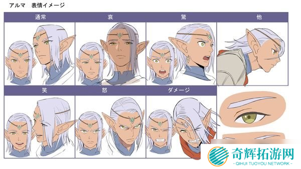 《怪猎物语2：破灭之翼》角色设定图 表情、服饰细节