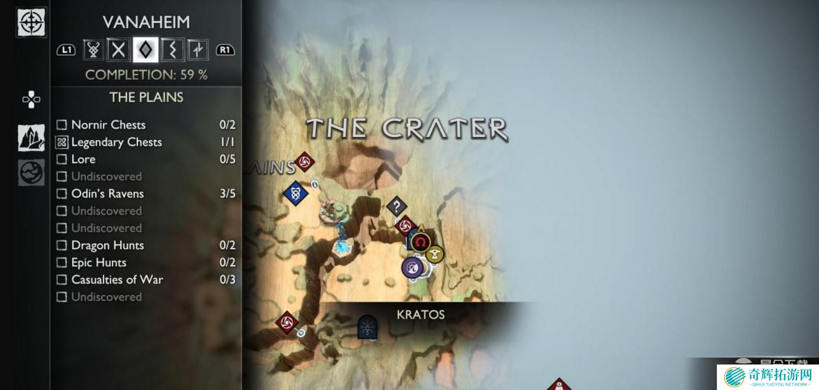 《战神5》平原传说标示位置介绍