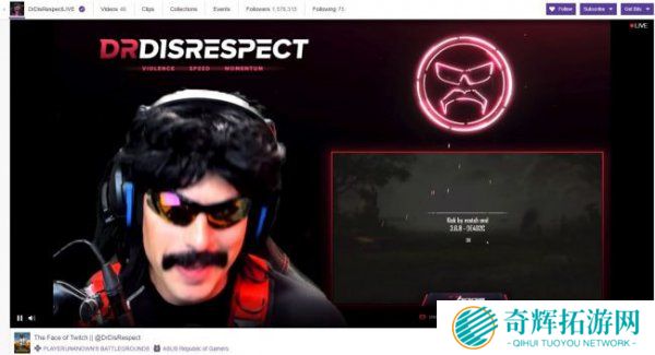 TGA年度主播Dr DisRespect昨日复播 观众挤爆直播间