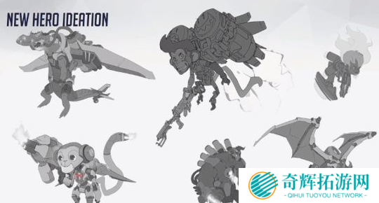 《守望先锋》被取消动物英雄曝光 开机甲的火箭猫